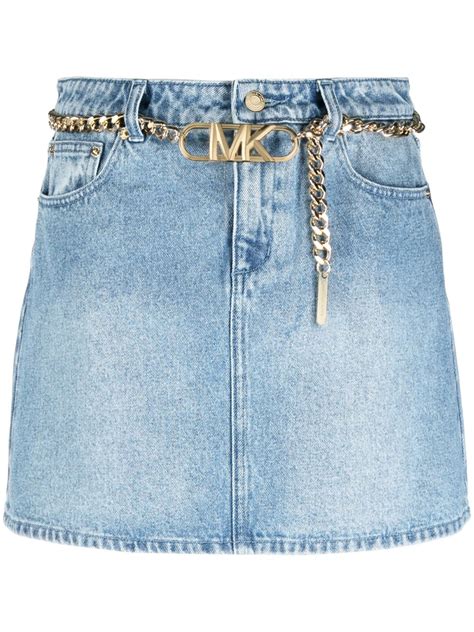 michael kors mini skirts|Denim Belted Mini Skirt .